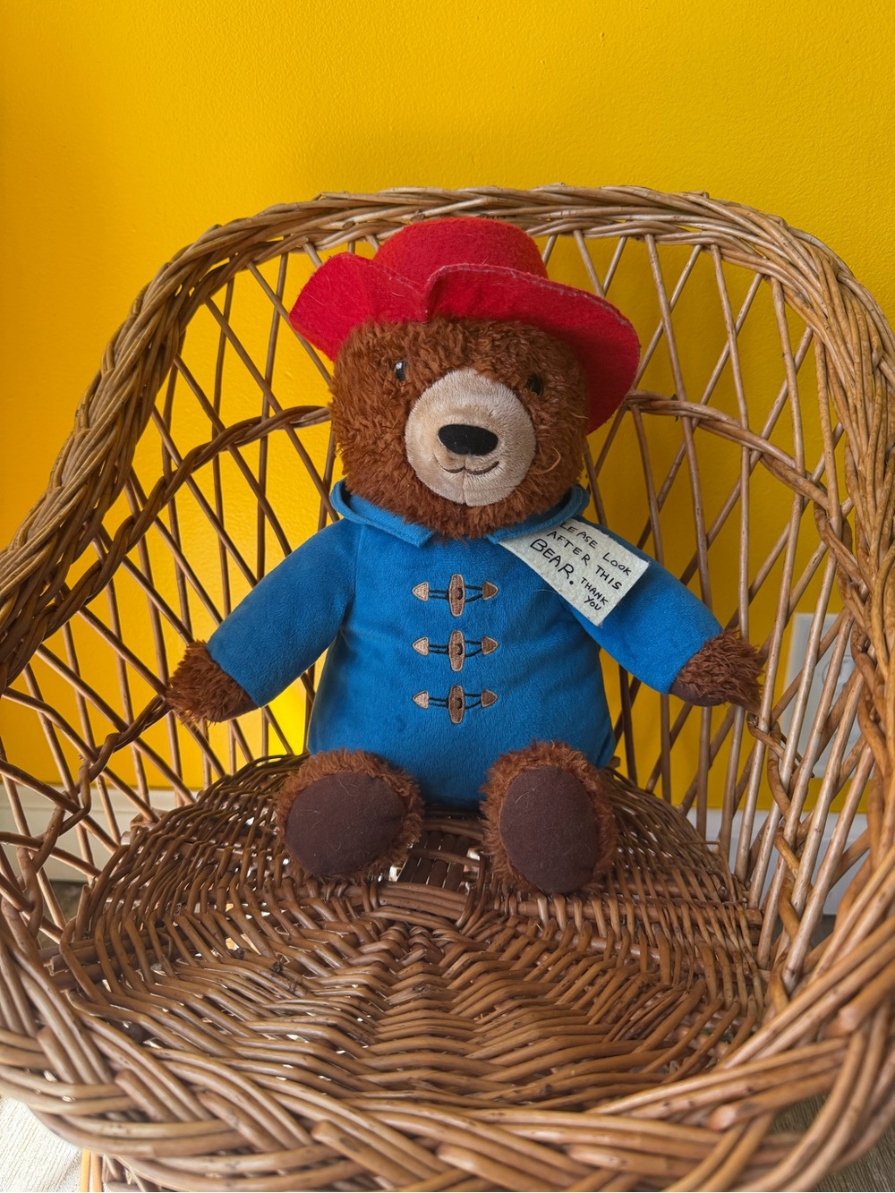Kohls Cares Paddington Bear Plush Blue Coat Red Hat Stuffed Animal Toy 15inch